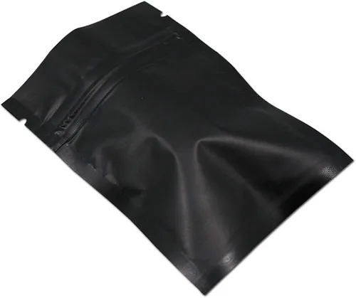 Vista 4 de FERENLI 100 unidades de bolsas planas con cierre de cremallera y auto-sellado para embalaje de papel de aluminio, bolsa de almacenamiento de café