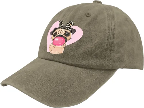 Vista 2 de Baseball Caps Pug Dog Dad Hats, Funny Cap for Men