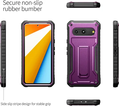Vista 8 de ExoGuard Funda para Google Pixel 8, funda protectora de goma resistente a los impactos a prueba de golpes, funda protectora para teléfono