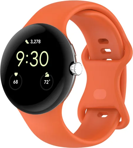 Vista 7 de Compatible con correas de reloj Google Pixel, silicona suave, correa deportiva ajustable para Google Pixel Watch 3 de 1.614 pulgadas/Pixel Watch