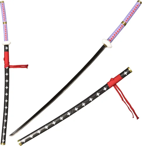 Vista 11 de 41 inches & 51inchs Zoro Katana Real Metal Anime Cosplay Sword, Stainless Steel,Yama Enma/Trafalgar Law/Luffy Kitetsu/shusui/wado ichimonji