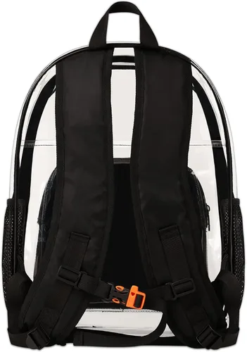 Vista 5 de TropicalLife Mochila transparente resistente aprobada para estadios de PVC transparente mochila transparente transparente transparente, A, Classic