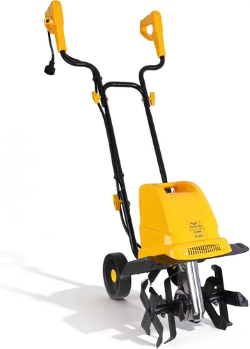 Vista 12 de IncwBo 12 Pulgadas 8.5 Amperios Cultivador de Tierra con Cable de 8 Pulgadas de Profundidad, Cultivador Eléctrico de Jardín de 360 RPM con Enchufe