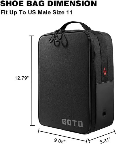 Vista 4 de GOTO Bolsa de zapatos y zapatillas, bolsa de gimnasio deportivo, bolsa de viaje con compartimento para zapatos para hombres y mujeres, ajuste hasta