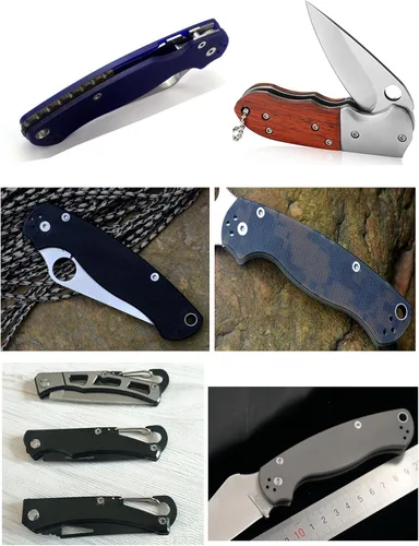 Vista 4 de EDC Cuchillos mango pivote tornillo, cuchillo de supervivencia, remaches de bolsillo plegable cuchillo eje sujetadores, paquete de 10
