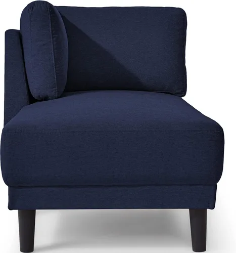 Vista 5 de Anwick Chaise Lounge - Silla reclinable tapizada para interiores, moderna y tapizada para sala de estar, dormitorio, sofá cama (azul marino)