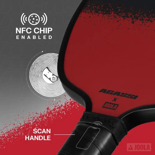 Vista 3 de JOOLA Agassi GRAF Champion 12mm Pickleball Paddle - Sandblasted Pickleball Racket Increases Spin & Control - Agassi Shape with Extended Sweet Spot