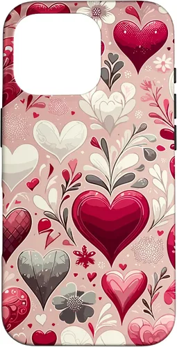Vista 18 de Funda romántica para iPhone 11 Pro Max con corazones encantadores para el día de San Valentín