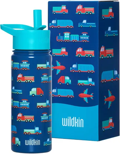 Vista 43 de Wildkin Kids - Botella de agua de acero inoxidable de 14 onzas para niños – Sin BPA, a prueba de fugas, aislada, fácil de limpiar - Ballerina
