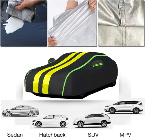 Vista 7 de DUBOM Car Cover Waterproof Outdoor, for Mercedes-Benz 190 W201, Car Cover Breathable Large, Car Cover Summer,Sun UV Resistent Dustproof A1