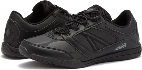Vista 6 de Avia Focus - Zapatos antideslizantes negros para mujer, zapatos cómodos para el trabajo, enfermería, restaurantes y caminatas, Negro
