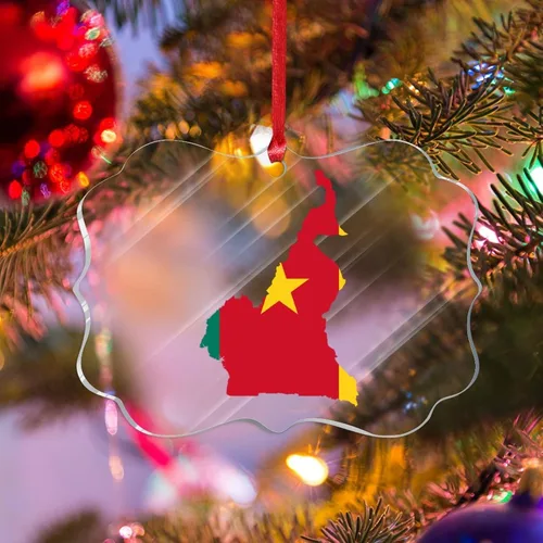 Vista 24 de Silueta de bandera de Bielorrusia, adornos de árbol de Navidad, bandera nacional, recuerdo de Navidad, adornos acrílicos de Bielorrusia