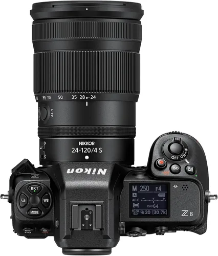 Vista 6 de Nikon Z 8 con lente de zoom Cámara híbrida profesional de fotograma completo sin espejo para fotos/vídeo con lente de 24-120 mm f/4 Modelo Nikon