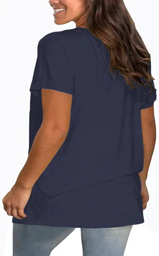 Vista 4 de Camisetas de manga corta para mujer con estampado de mamá de talla grande