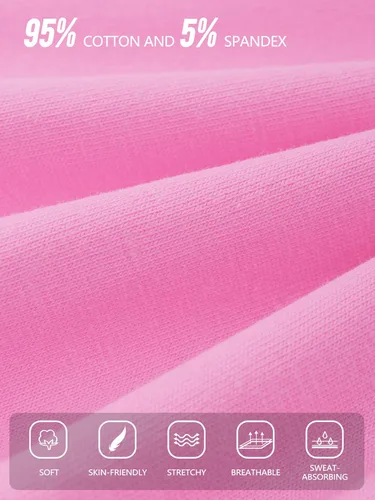 Vista 2 de Poroka Paquete de 6 pantalones cortos de ciclismo para bebés y niñas pequeñas, pantalones cortos de verano suaves para niñas, pantalones cortos