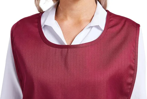 Vista 7 de Nanxson Delantal de zapatero unisex con 2 bolsillos profundos, paquete de 2 Smock con lazos laterales para el trabajo de la cocina CF3137