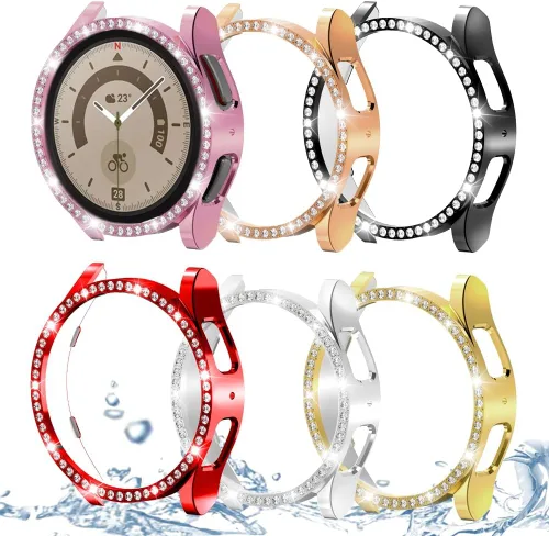 Vista 93 de DEALELE Paquete de 1 + 3 fundas compatibles con Samsung Galaxy Watch 7 Ultra (1.772 pulgadas), funda protectora de policarbonato transparente