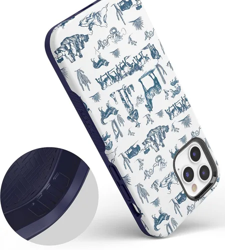 Vista 6 de Casely Funda para iPhone 12/12 Pro Wild West Adventure Desierto Compatible con MagSafe Diseño protector audaz