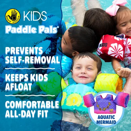 Vista 5 de Body Glove Paddle Pals - Chaleco salvavidas para niños aprobado por la Guardia Costera para aprender a nadar PFD