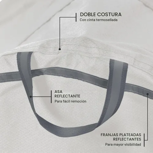 Vista 7 de Funda para bicicleta 300D Parent (Gris, XXL - 3 Bicicletas)
