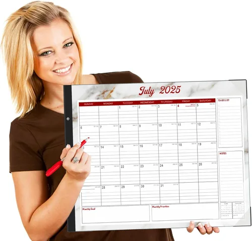 Vista 6 de Calendario de escritorio grande 2025-2026, calendario de escritorio de 22 x 17 pulgadas, julio de 2025 a diciembre de 2026, calendario de escritorio