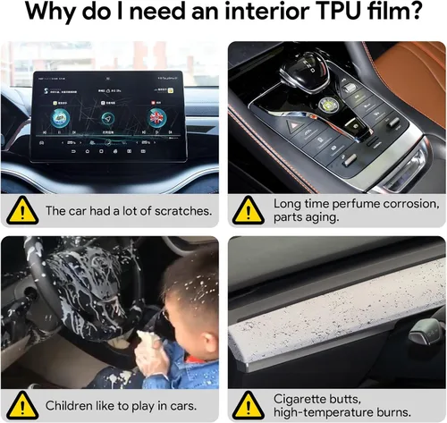 Vista 4 de Película protectora de pintura de coche precortada para BYD Song Plus 2021-2024 de 8.5 mil, TPU PPF HD, protector de arañazos, accesorios centrales