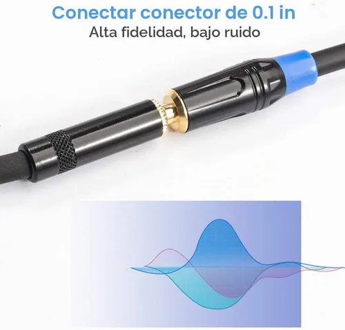 Vista 4 de Cable macho de 1/8 a XLR, cable adaptador de convertidor de audio macho TRS estéreo hembra de 0.138 in (1/8 pulgadas) - 1 pie/11.8 in