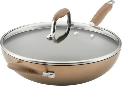 Vista 20 de Anolon Advanced - Sarténes antiadherentes de bronce anodizadas duras para el hogar (26,04 cm)