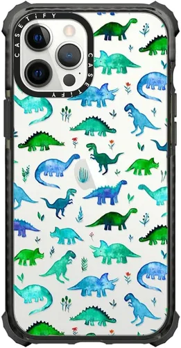 Vista 11 de Funda Ultra Impact de CASETiFY para iPhone 12 Pro Max - Bearly Awake - Negro transparente claro
