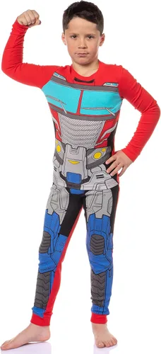 Vista 2 de INTIMO Transformers Optimus Prime - Conjunto de pijama para niño, disfraz de personaje de televisión