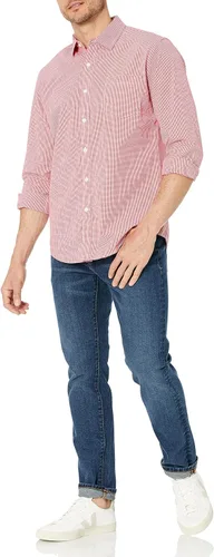 Vista 5 de Tienda Essentials Men's Regular-Fit Long-Sleeve Casual Poplin Shirt