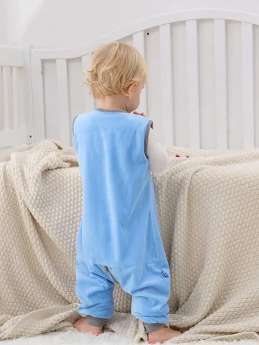 Vista 4 de Baby Sleep Sack Spring Autumn Warm Infant Walking Sleeping Bag with Legs Wearable Blankets Pajamas 1-4T