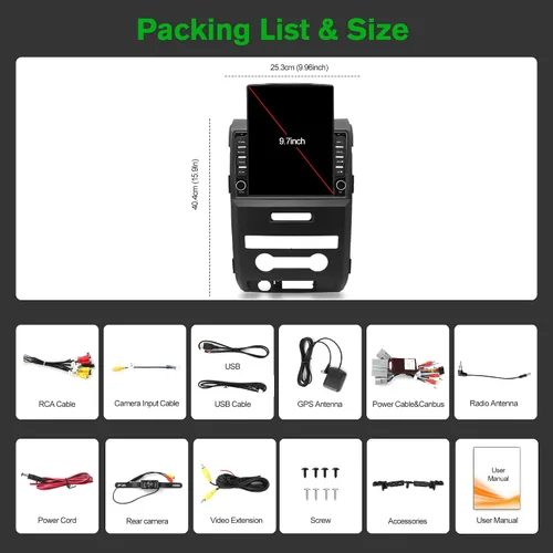 Vista 9 de [4+64G] Android 13 Estéreo de coche con Carplay inalámbrico y Android Auto para Ford F150 2009 2010 2011 2012 2013 2014 9.7 pulgadas pantalla táctil