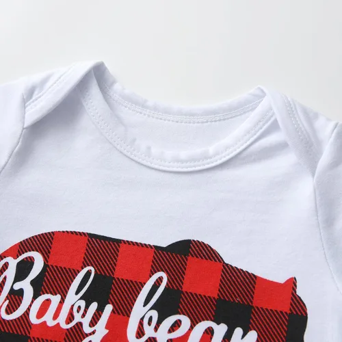 Vista 36 de Conjunto de 3 piezas de ropa de bebé recién nacido con estampado de manga larga + pantalones + sombrero