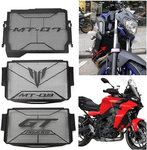 Vista 2 de Radiator Grille Guard Motorcycle Radiator Grille Guard Cover Protection Water Tank Guard for Ya&maha MT07 MT-07 MT09 Tracer 900GT Tracer 9 GT