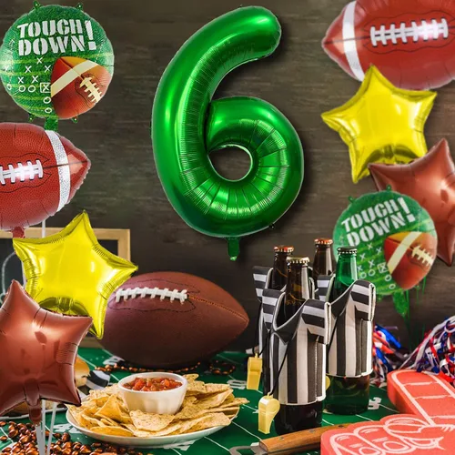 Vista 4 de Set de Globos de Fútbol Decoraciones para Fiesta de Cumpleaños de Fútbol Decoraciones de Partido de Fútbol Tema Deportivo para Cumpleaños