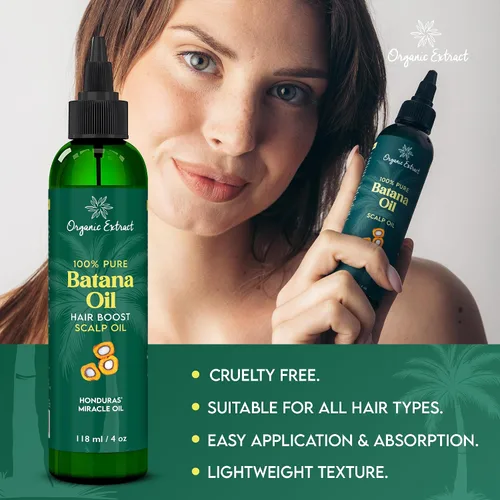 Vista 7 de Aceite de batana para el crecimiento del cabello, 4 onzas líquidas, aceite para el cabello de Honduras, ayuda a nutrir profundamente el cuero
