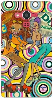 Vista 51 de MSOJ1C-ABWH-151-M827 Cute Dancers, Circle and Yellow Back Design by Artwork/for Xperia J1 Compact D5788/MVNO Smartphone (SIM Free Device)