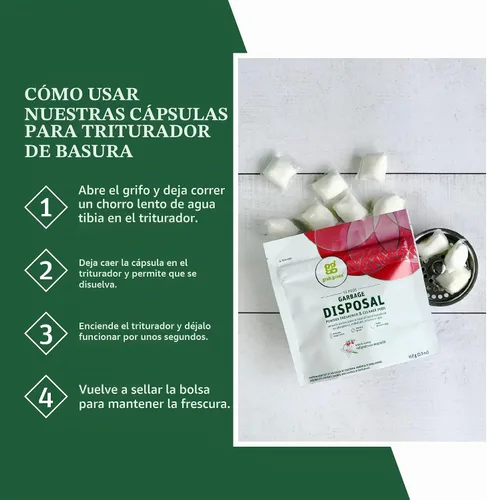 Vista 5 de Grab Green Limpiador de eliminación de basura, 48 cápsulas, pera roja