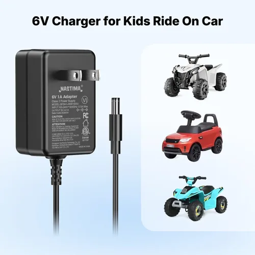 Vista 2 de Cargador de 6 V para juguetes de paseo, cargador de batería de 6 voltios