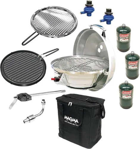 Vista 5 de MAGMA Productos, Parrilla de gas para tetera marina, A10-215 y productos, Funda acolchada de transporte/almacenamiento para hervidores marinos