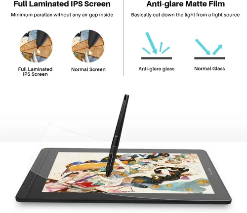 Vista 2 de HUION KAMVAS 16 (2021) Tableta de dibujo de 15.6" con pantalla Negro