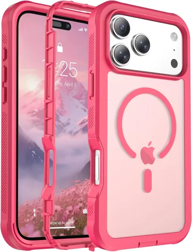 Vista 172 de jaroco - Funda magnética compatible con MagSafe para iPhone 11 de 6.1 pulgadas; protección de grado militar contra caídas, de doble capa