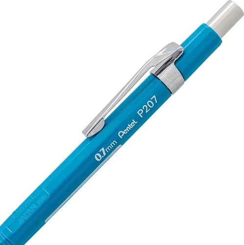 Vista 4 de Pentel Sharp - Portaminas, mina de 0.7 mm, cuerpo azul - Caja de 12 (P207C)