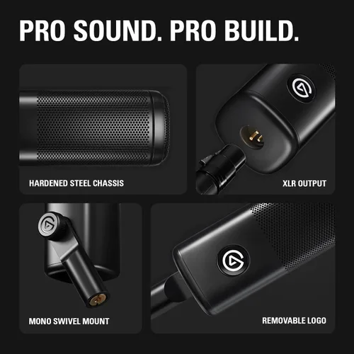 Vista 8 de Elgato Wave DX - Micrófono XLR dinámico, patrón cardioide, rechazo de ruido, optimizado para podcasting, streaming, transmisión, no requiere