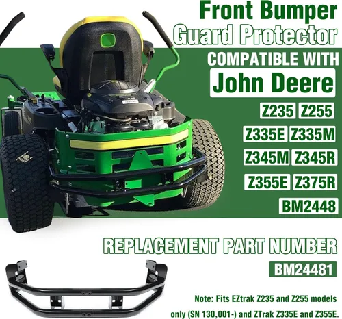 Vista 2 de ECOTRIC Barra de parachoques trasero y kit de enganche para cortacéspedes de giro cero compatibles con John Deere Z235 Z255 Z335E Z335M Z345M Z345R