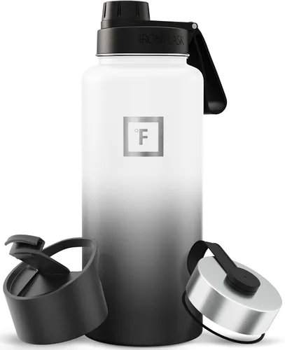 Vista 80 de IRON °FLASK Botella de agua de boca ancha de 32 onzas con pajita Aurora