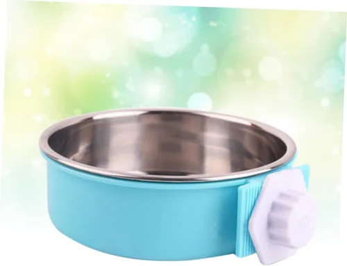 Vista 8 de POPETPOP Diseño ligero portátil del cuenco del cocinero de la jaula del cuenco del perro del acero inoxidable del alimentador del animal