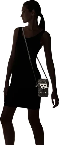 Vista 6 de Karl Lagerfeld Paris Crossbody, negrogris leopardo Maybelle, NegroGry Leopard Maybelle, talla única