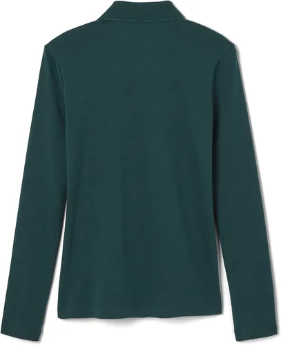 Vista 2 de French Toast Little Girls 'bebé LS ajustado Polo de punto con Picot collar